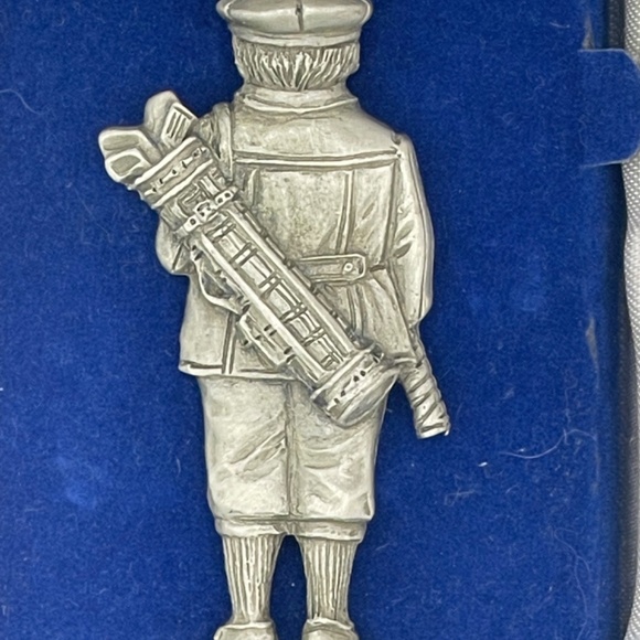 Vintage FORT Pewter Key Chain English Male Golfer Original Gift Box - Picture 2 of 11
